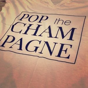 Tops - Pop the Champagne V-Neck Tee Tops - Pop the Champagne V-Neck Tee